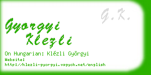 gyorgyi klezli business card