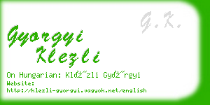 gyorgyi klezli business card